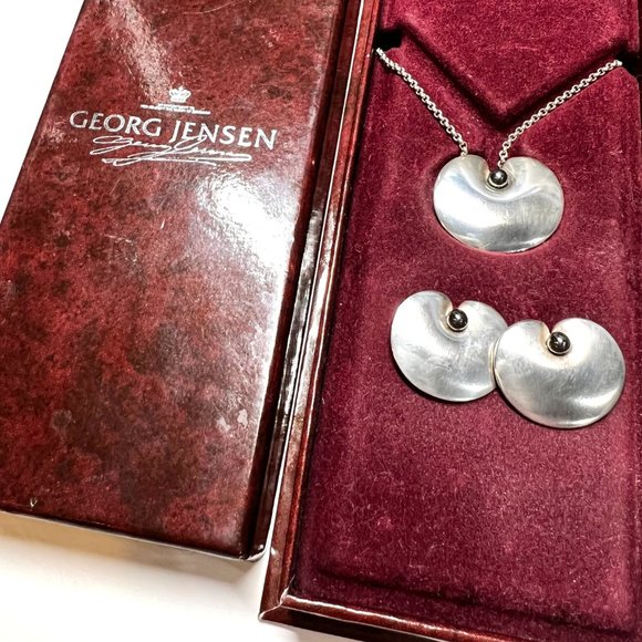 RARE! NIB Georg Jensen by Nanna Ditzel Necklace & Earring Set - Picture 2 of 5